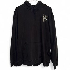 Fox Charcoal Hoodie with Graphic Detail